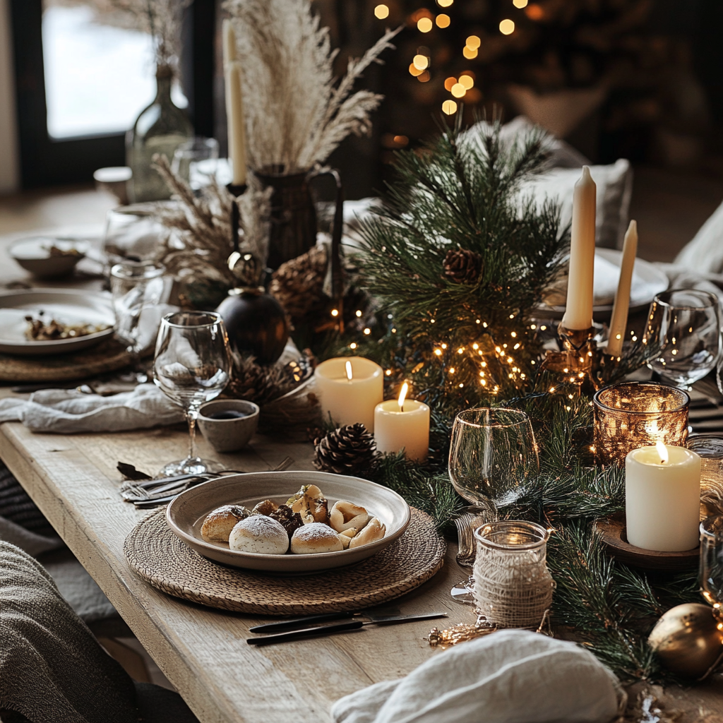 table de repas noel