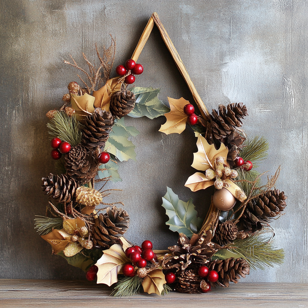 couronne de noel triangle