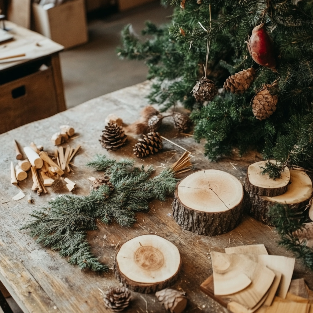 couronne sapin de noel naturel